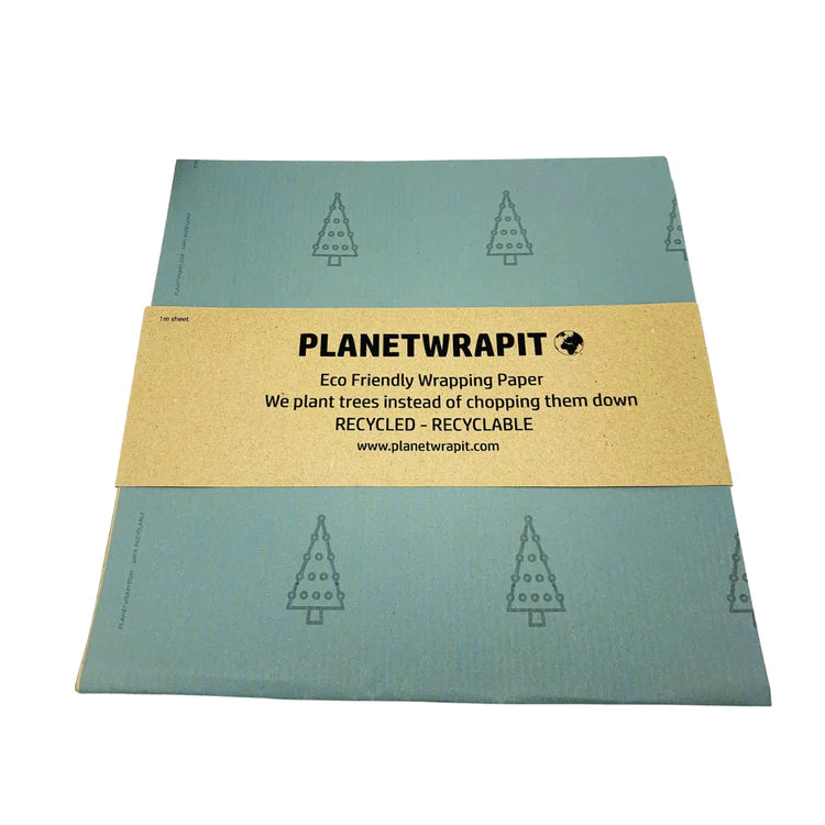 PlanetWrapIt - Festive Tree Recycled Kraft Wrapping Paper – Little