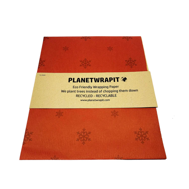 
                  
                    PlanetWrapIt Snowflake Recycled Kraft Wrapping Paper in 1 metre sheets
                  
                