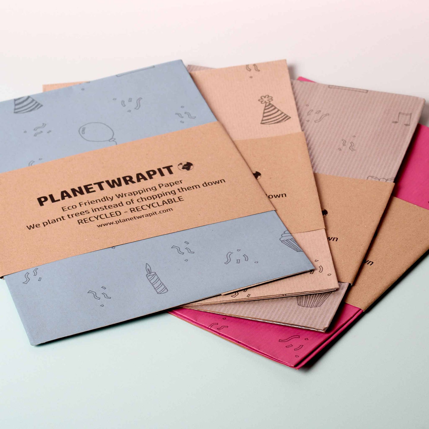 Natural Recycled and Recyclable Wrapping Paper- Planet Wrap It